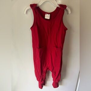 Hanna Andersson Red Cotton Overalls 2t